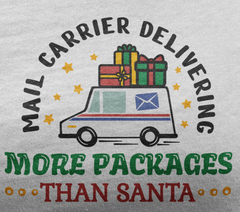 Mail Carrier Delivering More Packages Than Santa Shirt - Unisex image 0