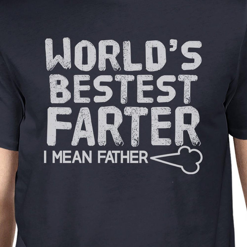 World's Bestest Farter Men's Navy Funny Fathers image 1