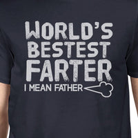 World's Bestest Farter Men's Navy Funny Fathers image 1