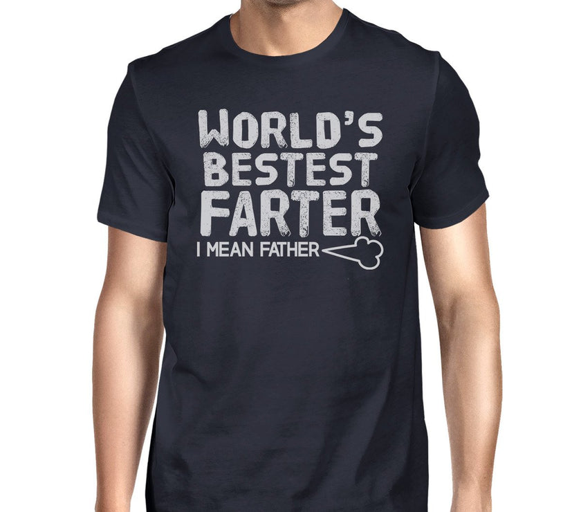 World's Bestest Farter Men's Navy Funny Fathers image 0