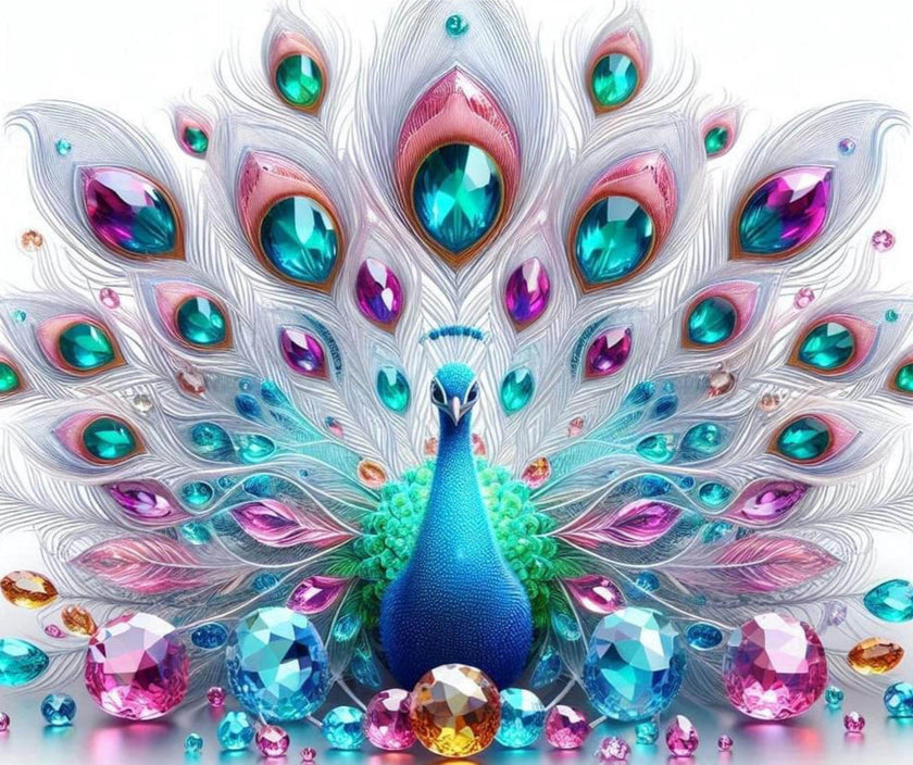 Beautiful Jeweled Peacock 20oz Tumbler - My Store