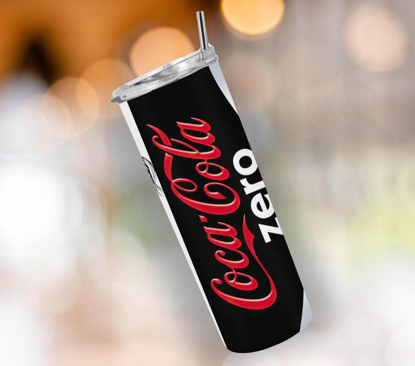 Coca-Cola Coke Zero Tumbler 20oz - This Girl Runs On Coke Zero Insulated Travel Cup, Funny Soda Lover Gift, Reusable Drinkware for Women - My Store