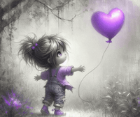 Cute Girl Letting a Purple Heart Balloon Go 20oz Tumbler - My Store