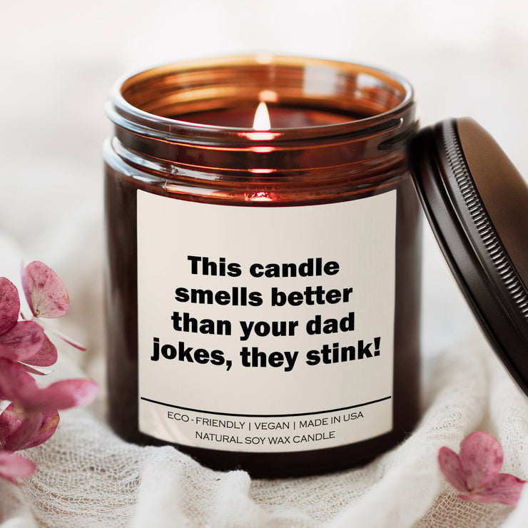 This candle smells better than your dad jokes, they stink | Candle