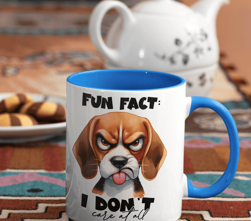 Fun Fact, I Don't Care Coffee Mug | Dog Coffee Cup - My Store